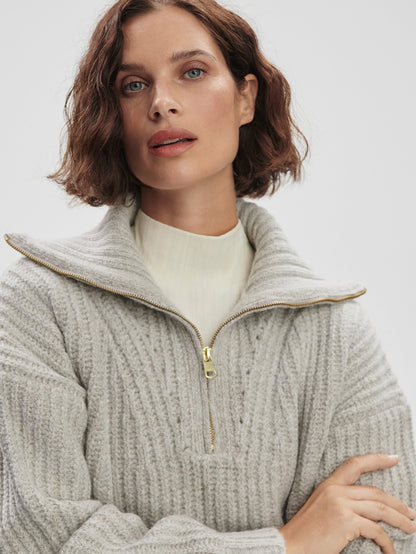 Flora Half Zip Soft Sweater Hazel - Varley