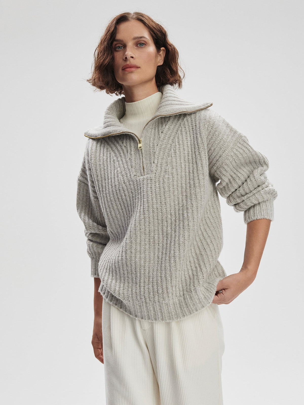 Flora Half Zip Soft Sweater Hazel - Varley