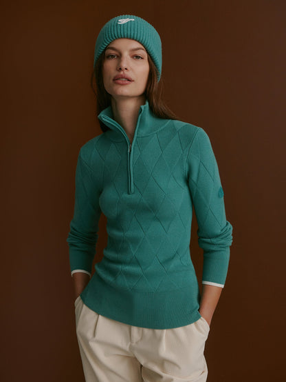 Lawson Half Zip Knit Deep Sea - Varley