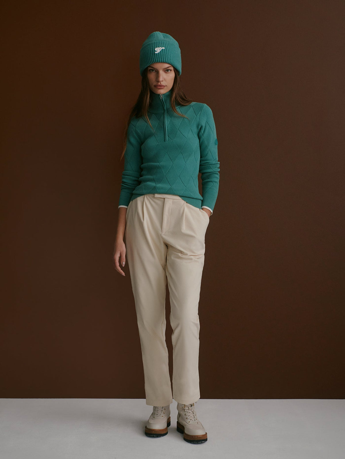 Lawson Half Zip Knit Deep Sea - Varley