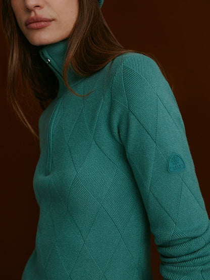 Lawson Half Zip Knit Deep Sea - Varley