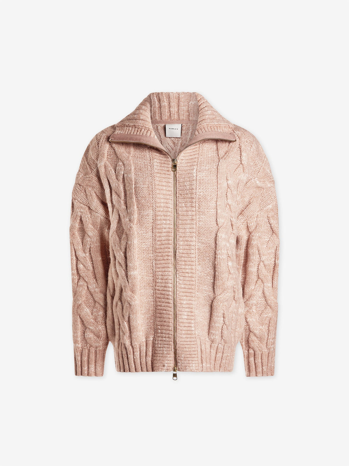 Aida Jumbo Cable Knit Jacket | VARLEY US Blush Tan/Egret - Varley
