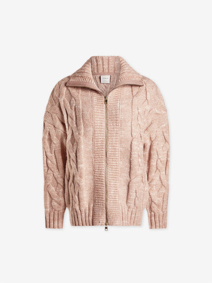 Aida Jumbo Cable Knit Jacket | VARLEY US Blush Tan/Egret - Varley