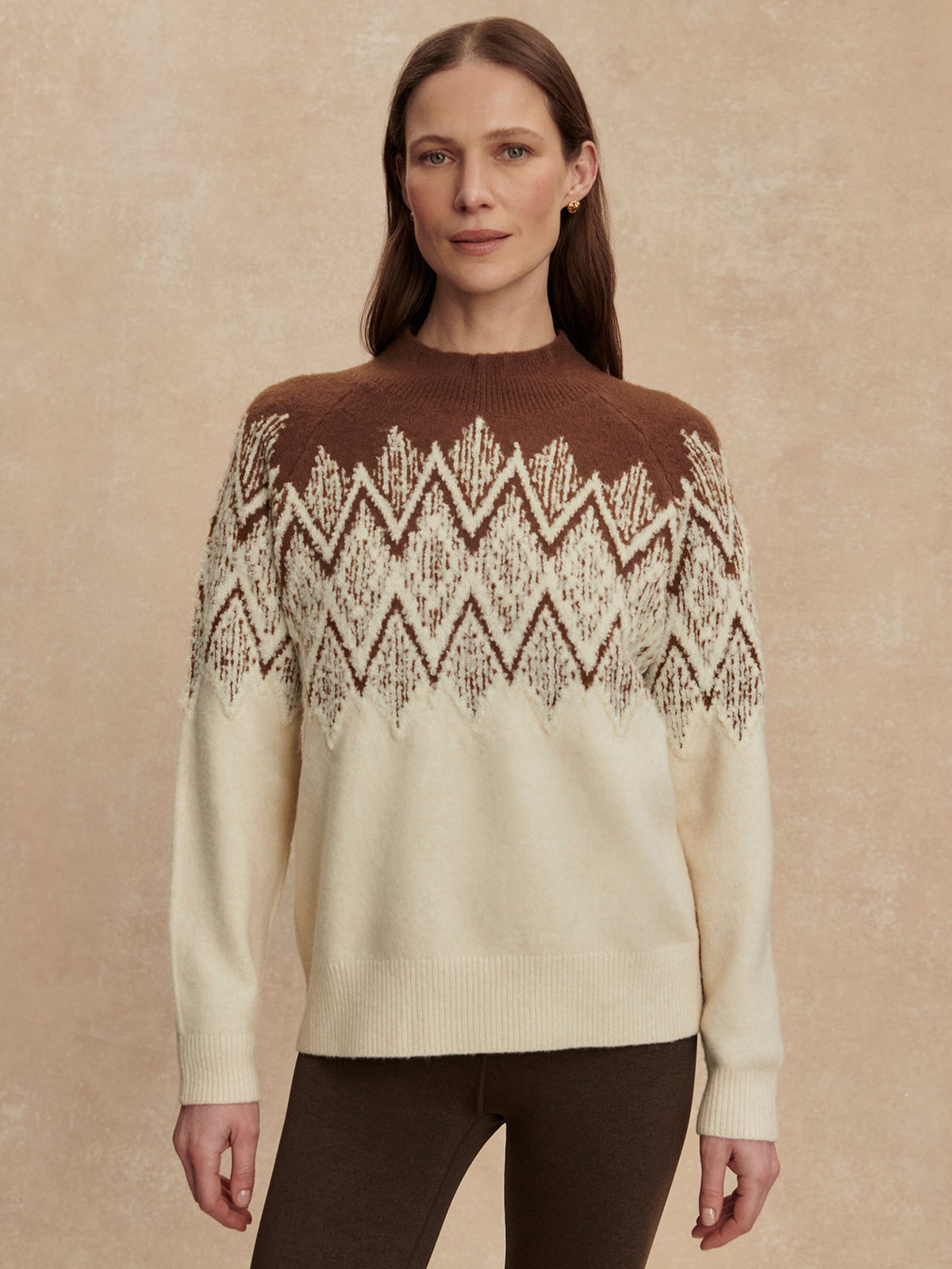Siren Jacquard Sweater 2.0 Cocoa Dust - Varley