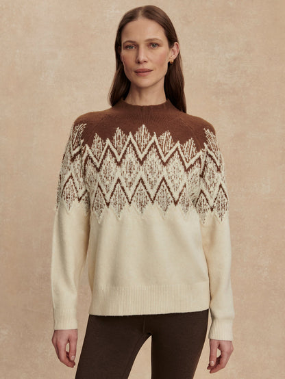 Siren Jacquard Sweater 2.0 Cocoa Dust - Varley