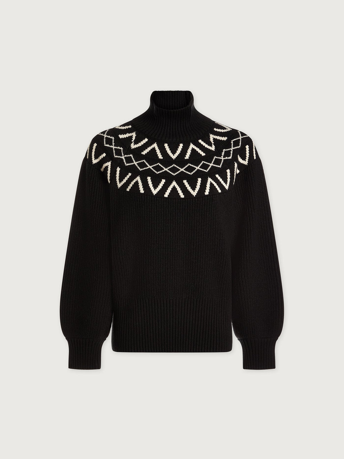 Marcie Fairisle Yoke Knit | VARLEY US Black - Varley
