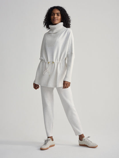 Suffolk Longline Sweat Ivory Marl - Varley