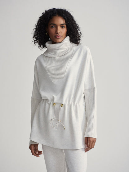 Suffolk Longline Sweat Ivory Marl - Varley