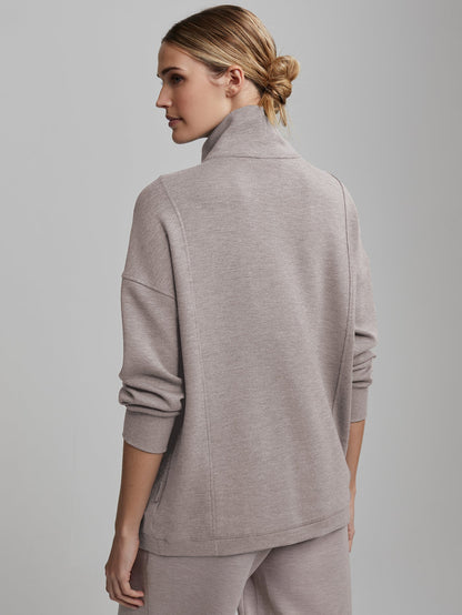 Naya Half Zip Sweat | VARLEY US Taupe Marl - Varley