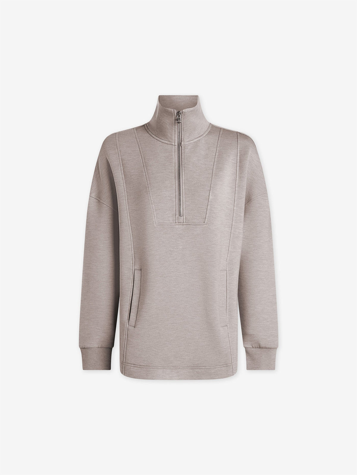Naya Half Zip Sweat | VARLEY US Taupe Marl - Varley