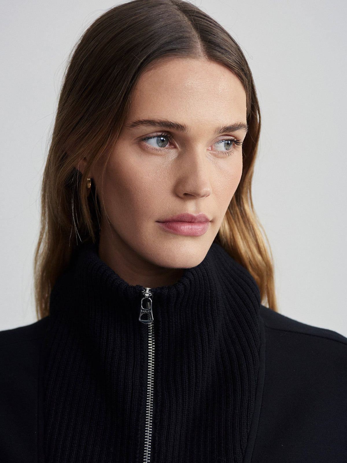 Palen Longline Zip Through Black - Varley