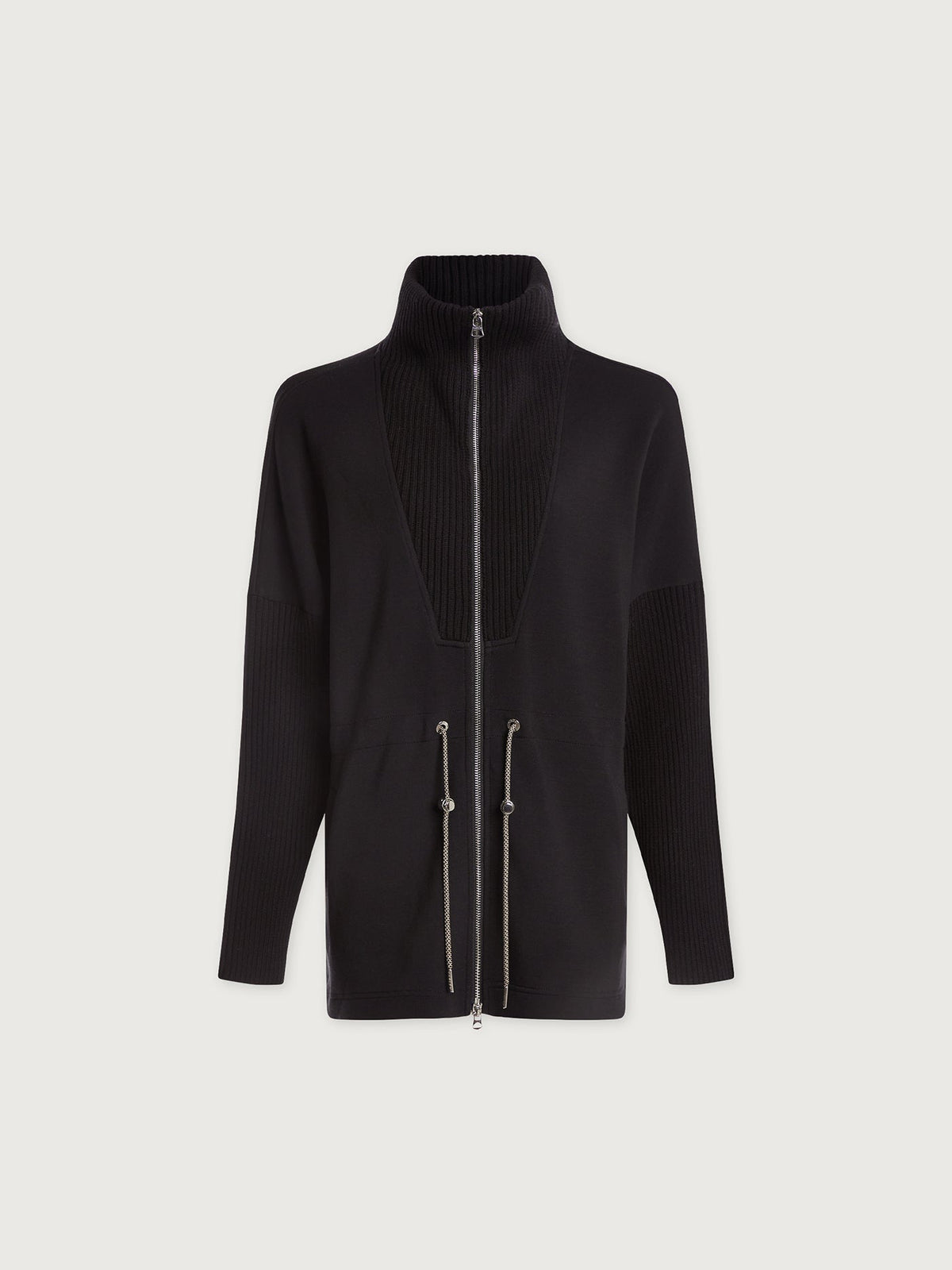 Palen Longline Zip Through Black - Varley