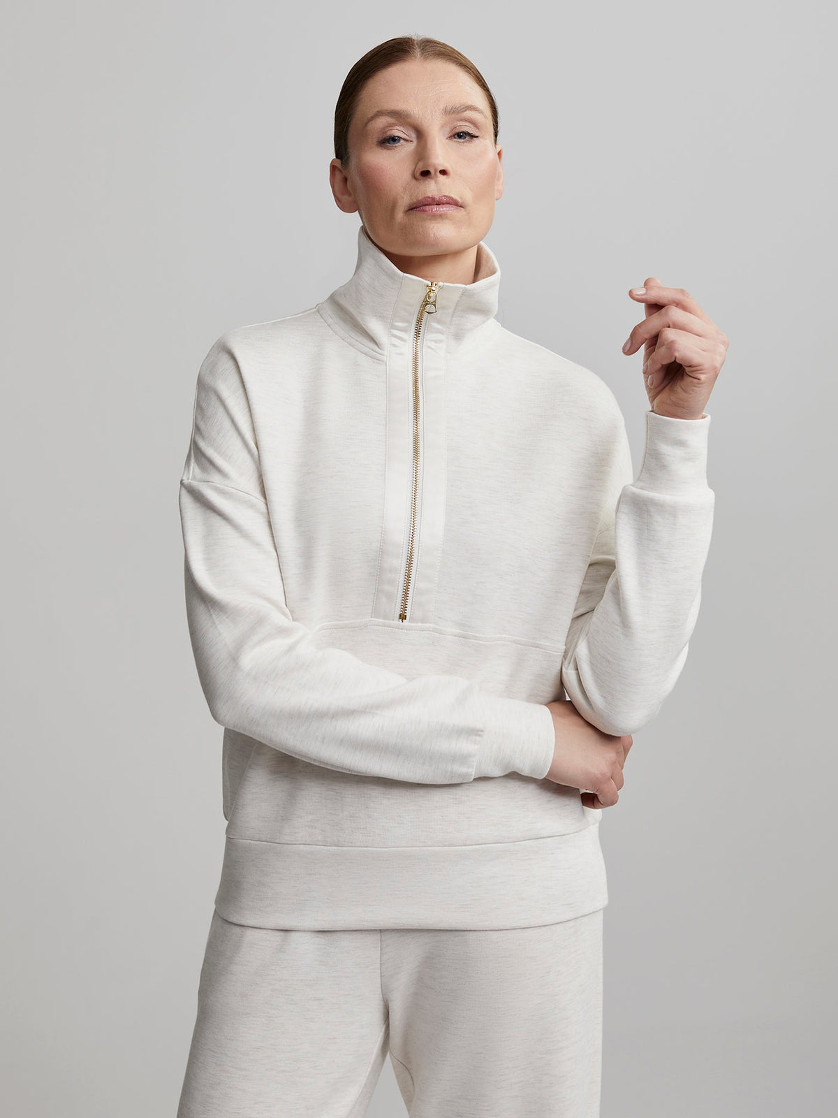 Keller Half-Zip Pullover Ivory Marl - Varley
