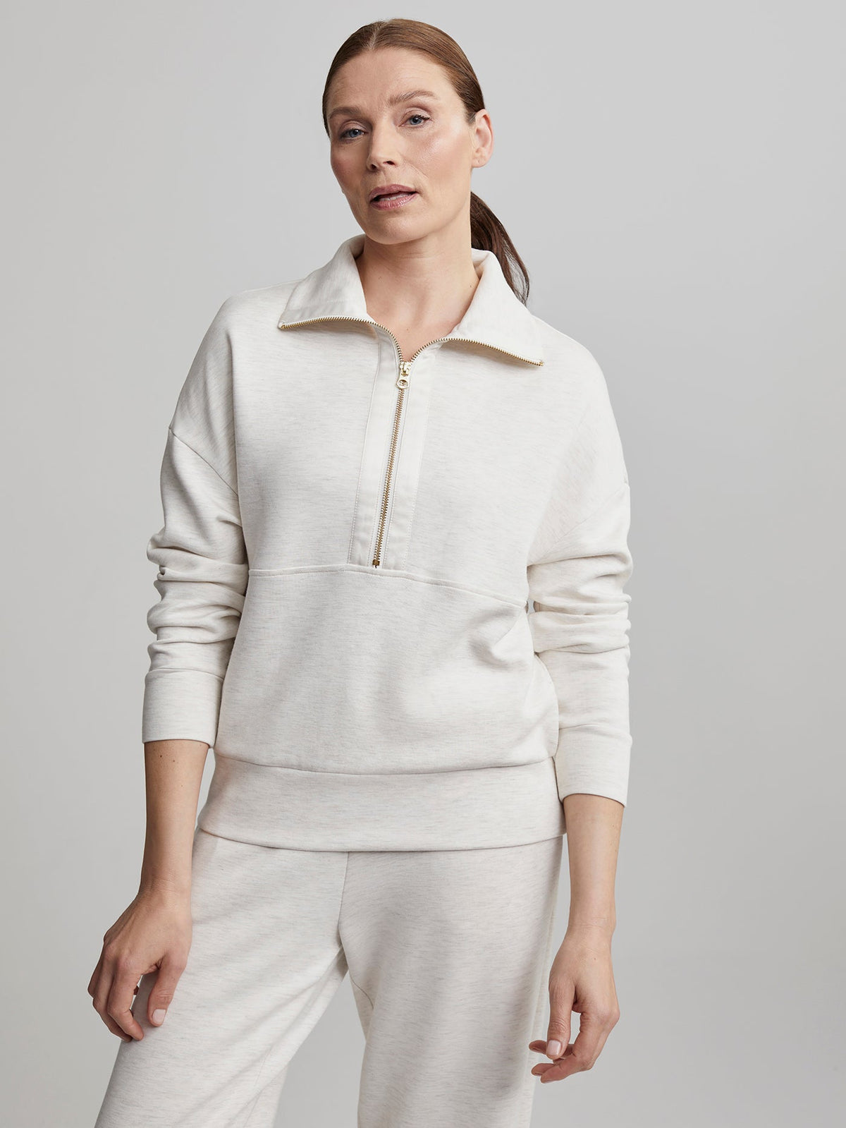 Keller Half-Zip Pullover Ivory Marl - Varley