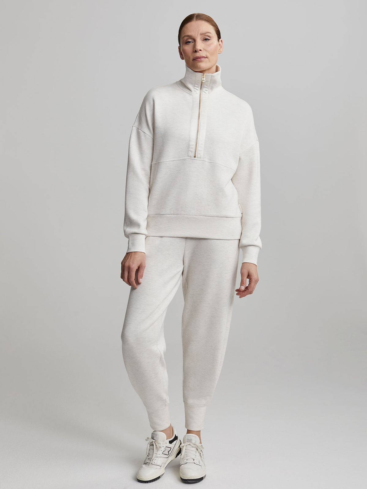 Keller Half-Zip Pullover Ivory Marl - Varley