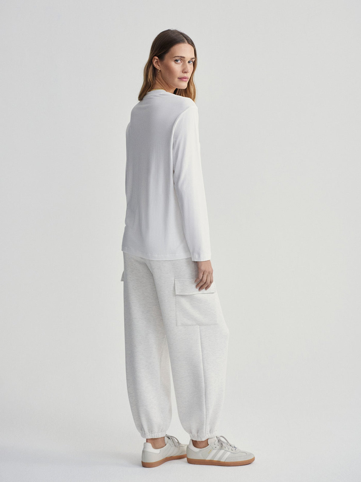 Leah Long Sleeve Boyfriend Tee White - Varley