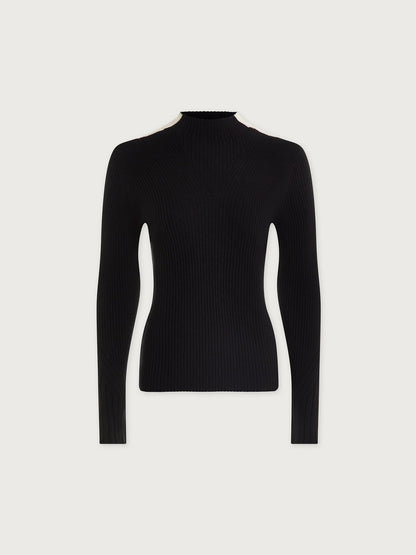 Wilshire Mockneck Knit Black - Varley