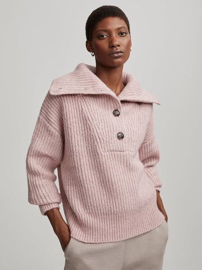 Peverel Button Placket Knit | VARLEY US Woodrose - Varley