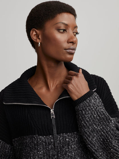 Willard Half Zip Knit 2.0 Black - Varley