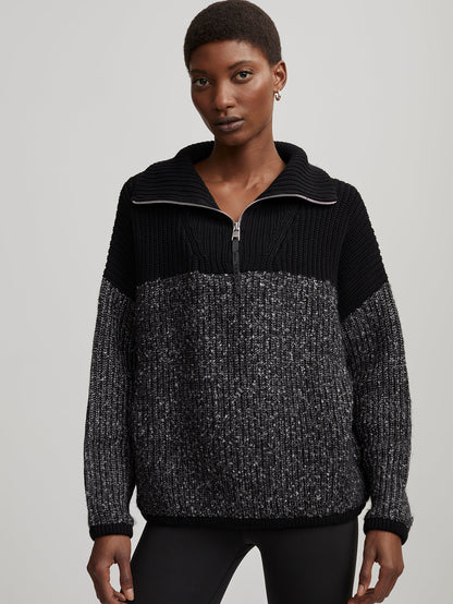 Willard Half Zip Knit 2.0 Black - Varley