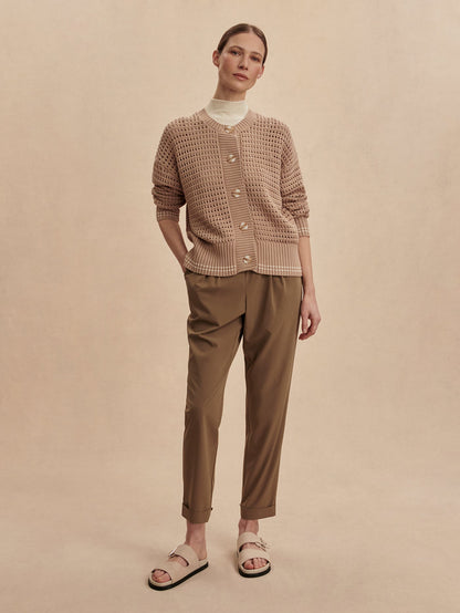 Kris Relaxed Fit Knit Cardigan | VARLEY US Light Taupe - Varley