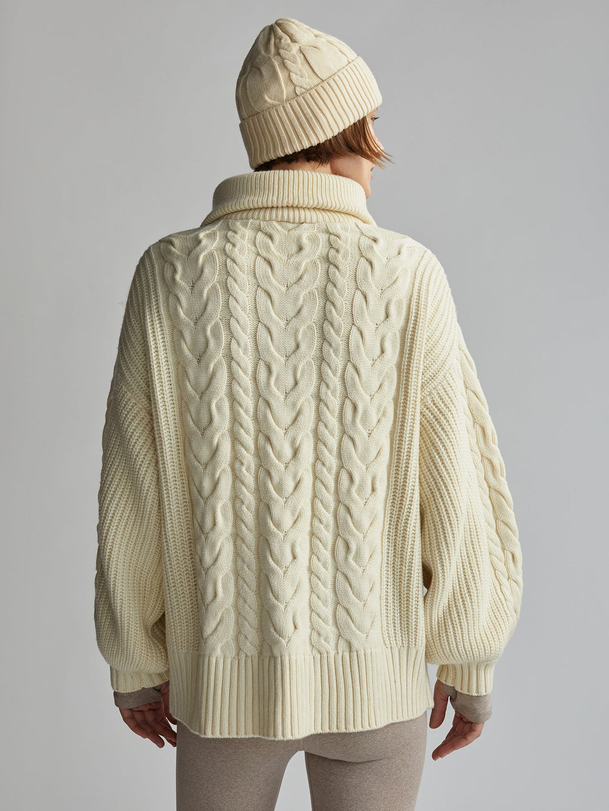 Daria Half Zip Cable Knit | VARLEY US Winter White - Varley