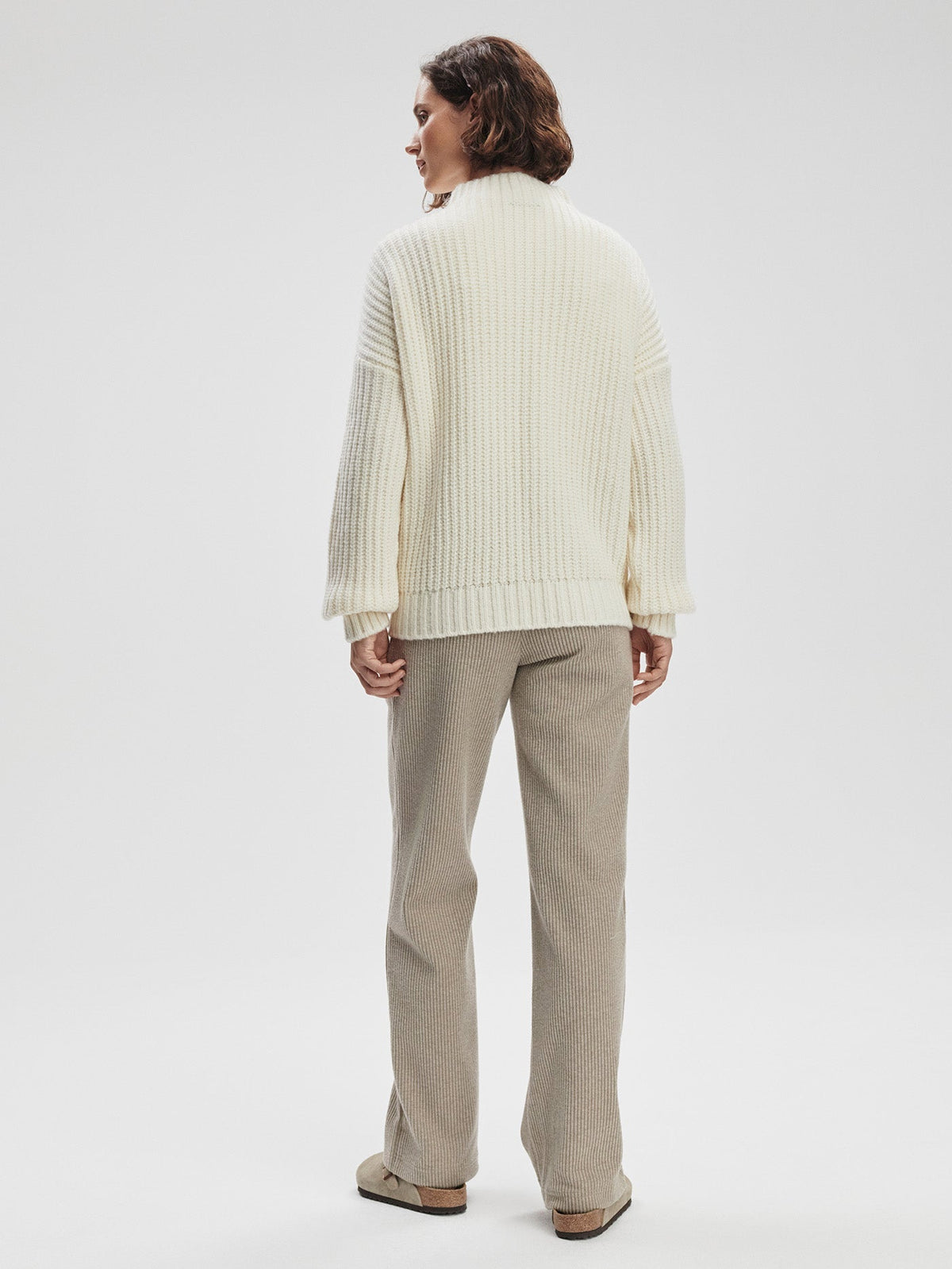 Blossom Mock Neck Knit Sweater Ivory - Varley