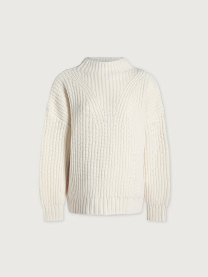 Blossom Mock Neck Knit Sweater Ivory - Varley