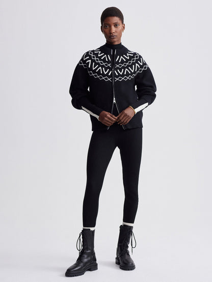 Alys Fairisle Knit Jacket Black - Varley