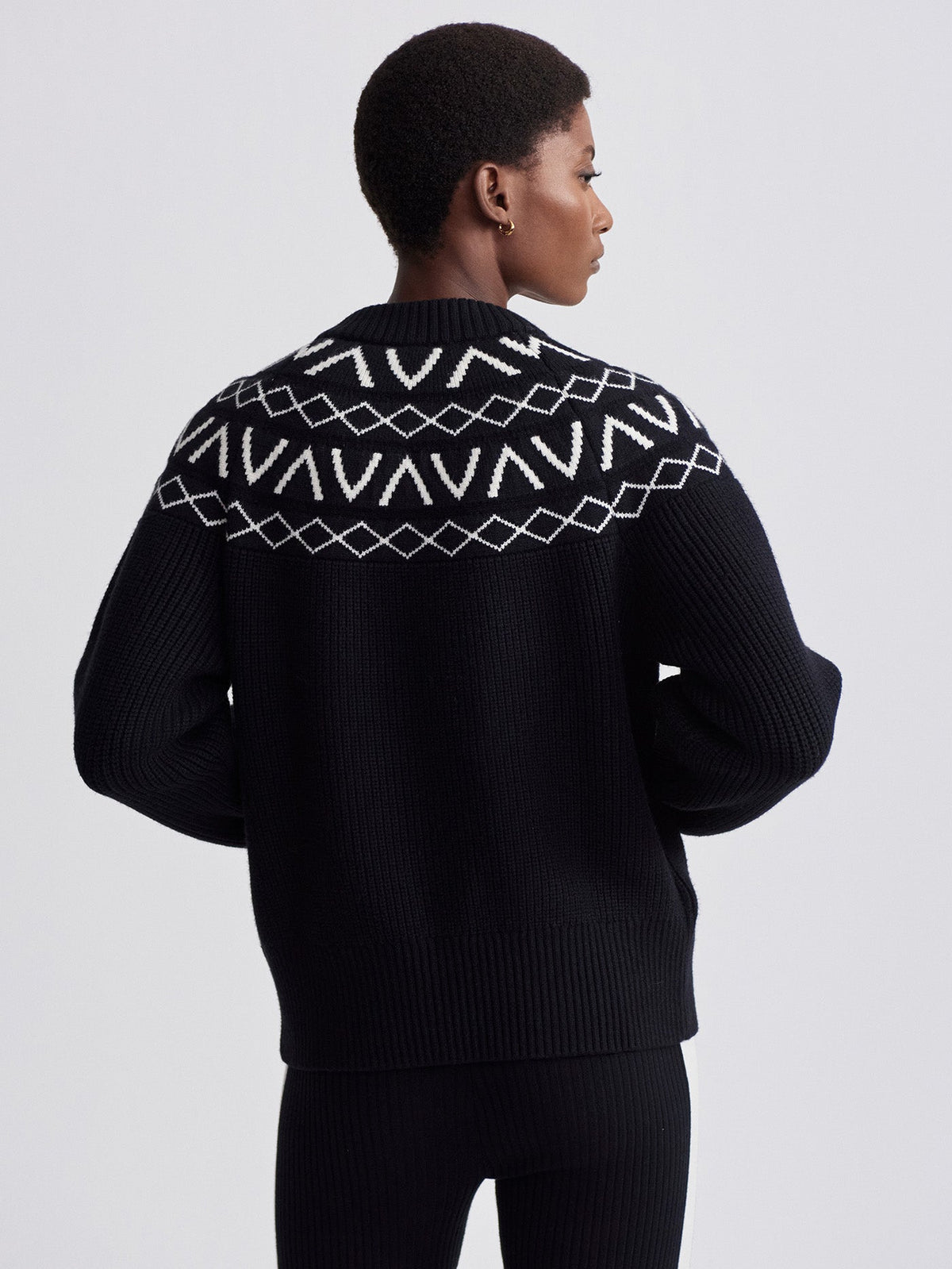 Alys Fairisle Knit Jacket Black - Varley