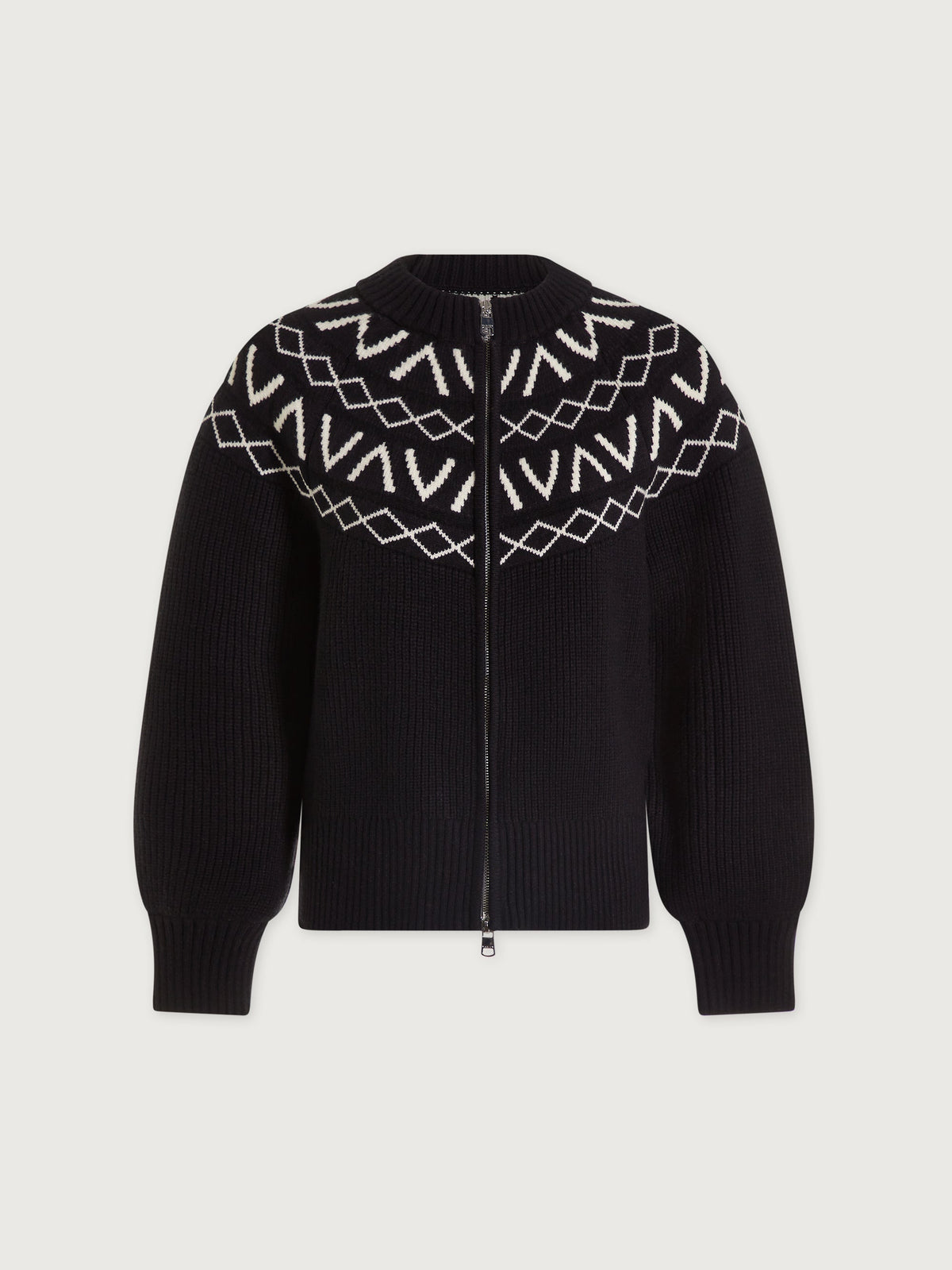 Alys Fairisle Knit Jacket Black - Varley