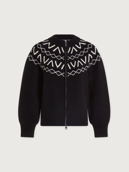 Alys Fairisle Knit Jacket Black - Varley