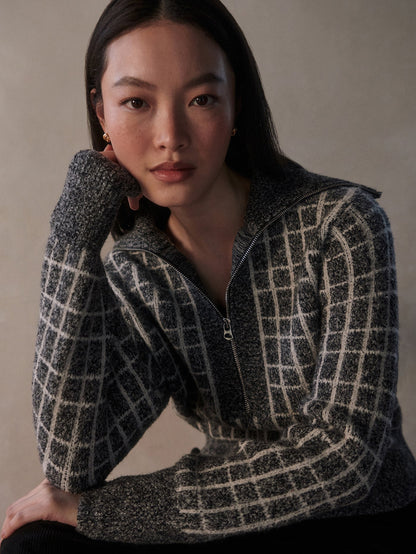 Furley Half Zip Knit Charcoal Marl - Varley