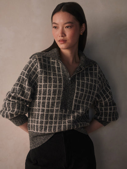 Furley Half Zip Knit Charcoal Marl - Varley