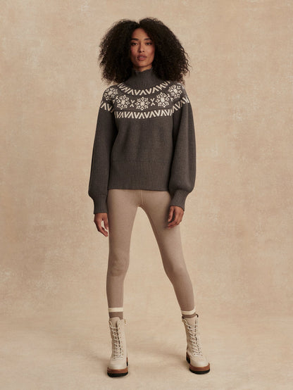 Bowen Fairisle Pullover Grey Marl - Varley