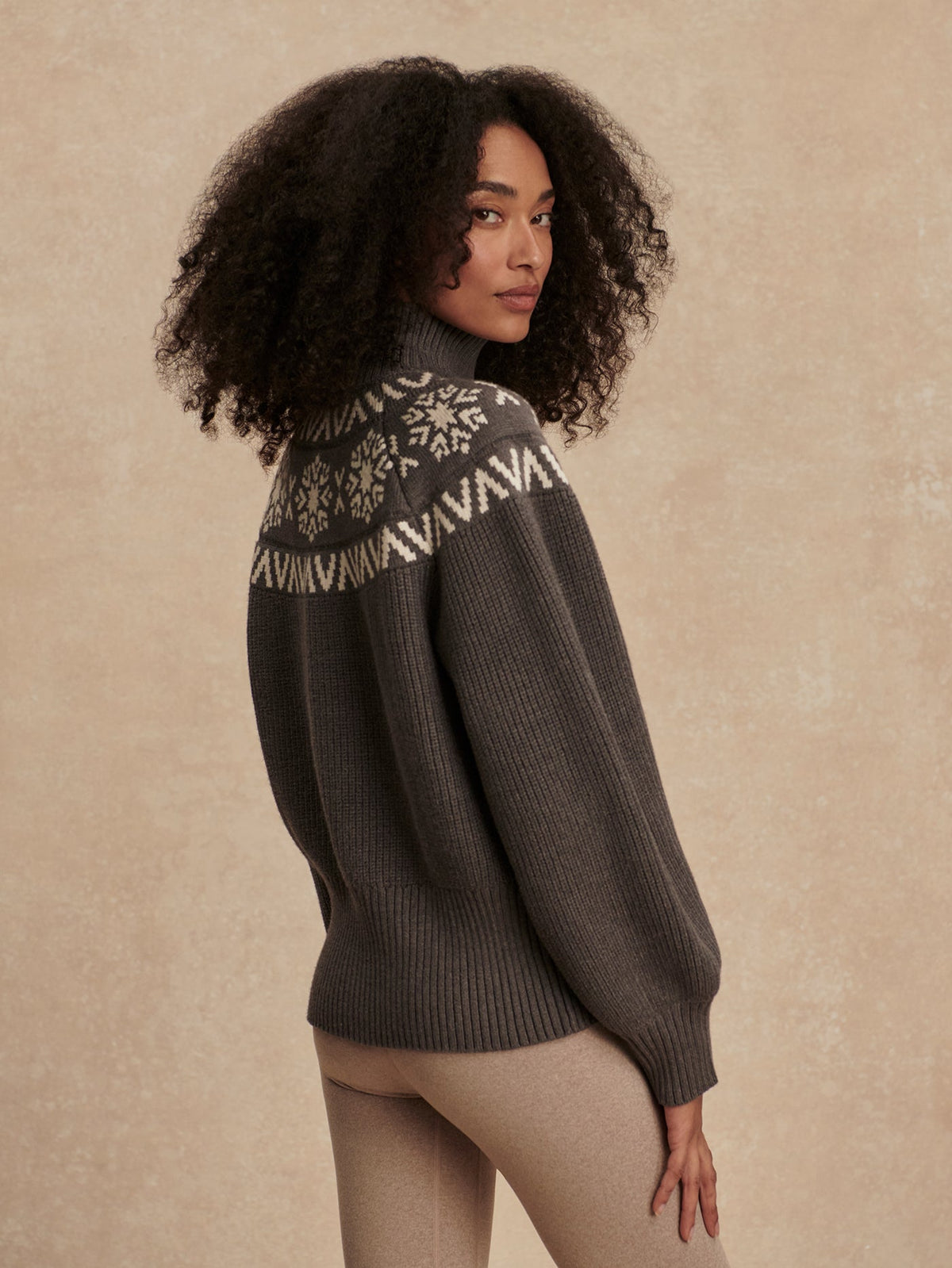 Bowen Fairisle Pullover Grey Marl - Varley