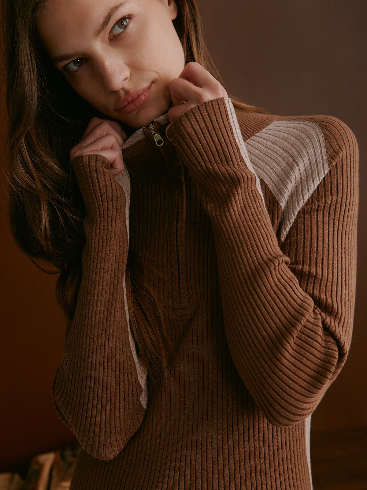 Bellings Half Zip Knit Cocoa Dust - Varley