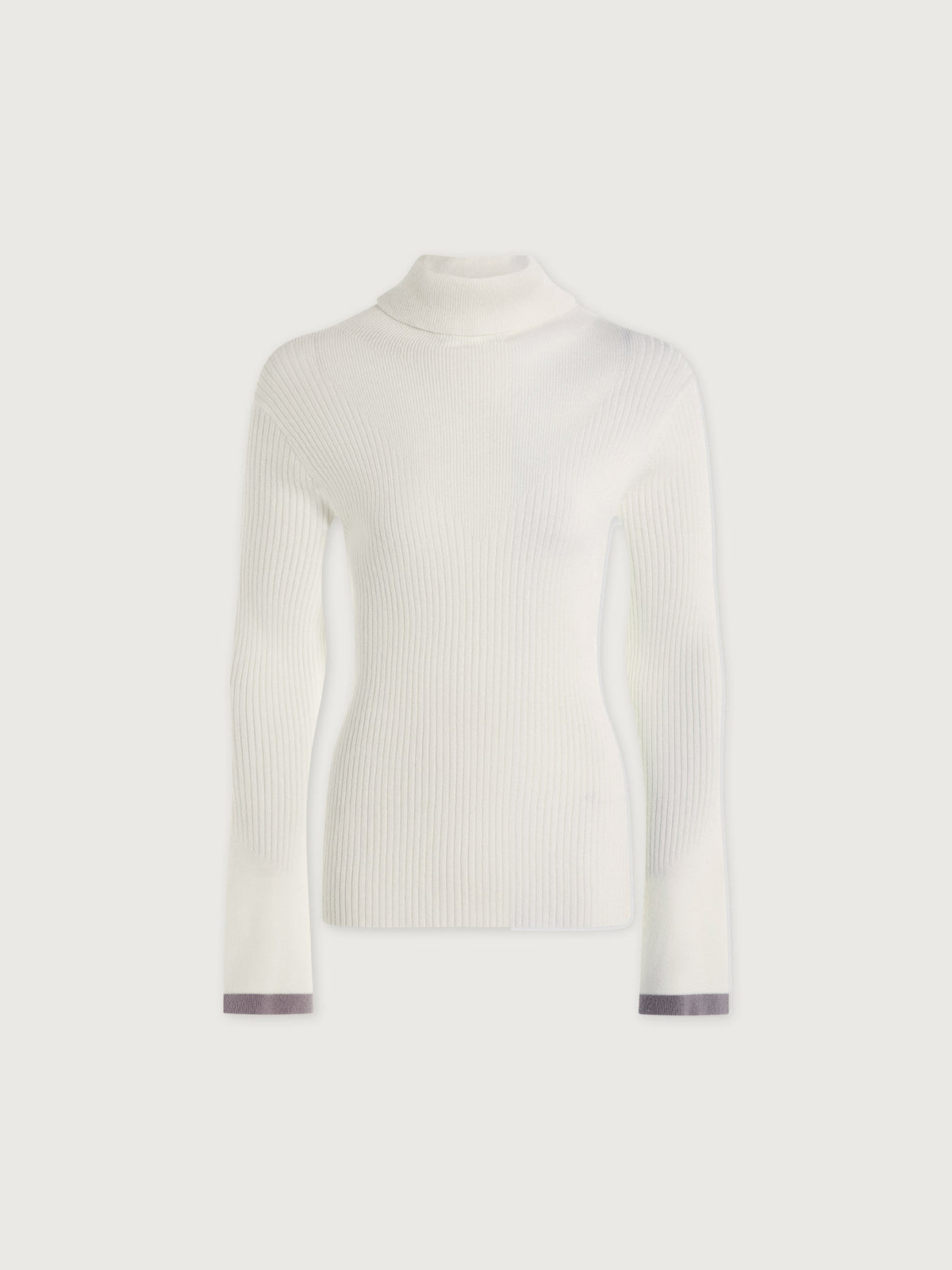 Ravena Rib Knit High Neck Top Egret - Varley