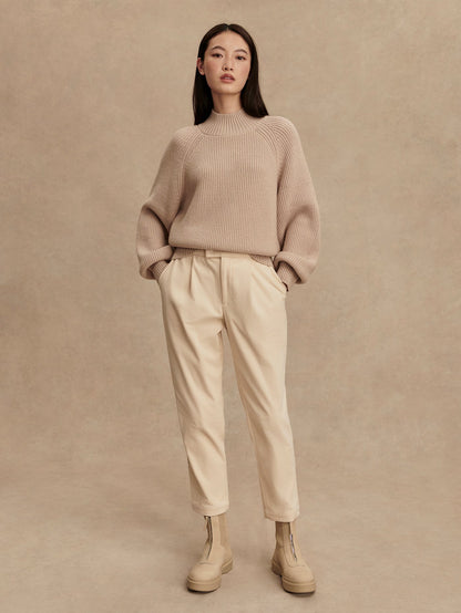 Martina High Neck Rib Knit Cement - Varley