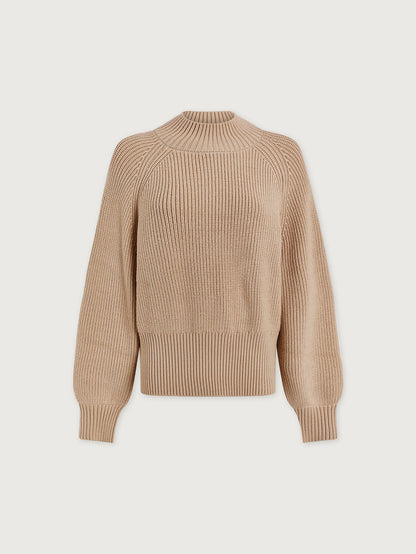 Martina High Neck Rib Knit Cement - Varley
