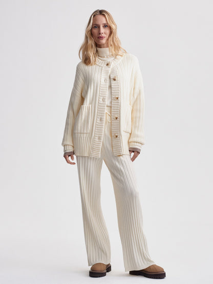 Pensdale Relaxed Knit Cardigan Egret - Varley