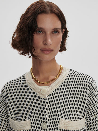 Tidewell Textured Cardigan Birch Multi Stitch - Varley