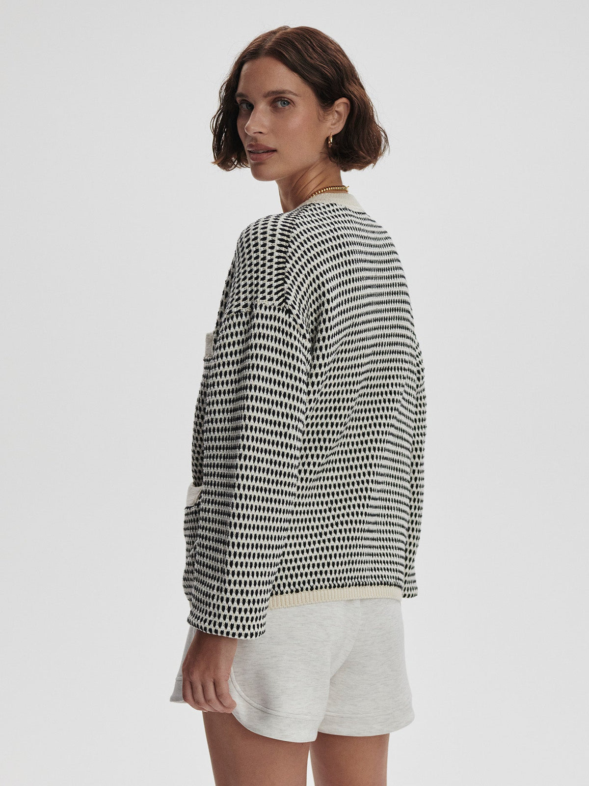 Tidewell Textured Cardigan Birch Multi Stitch - Varley