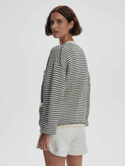 Tidewell Textured Cardigan Birch Multi Stitch - Varley