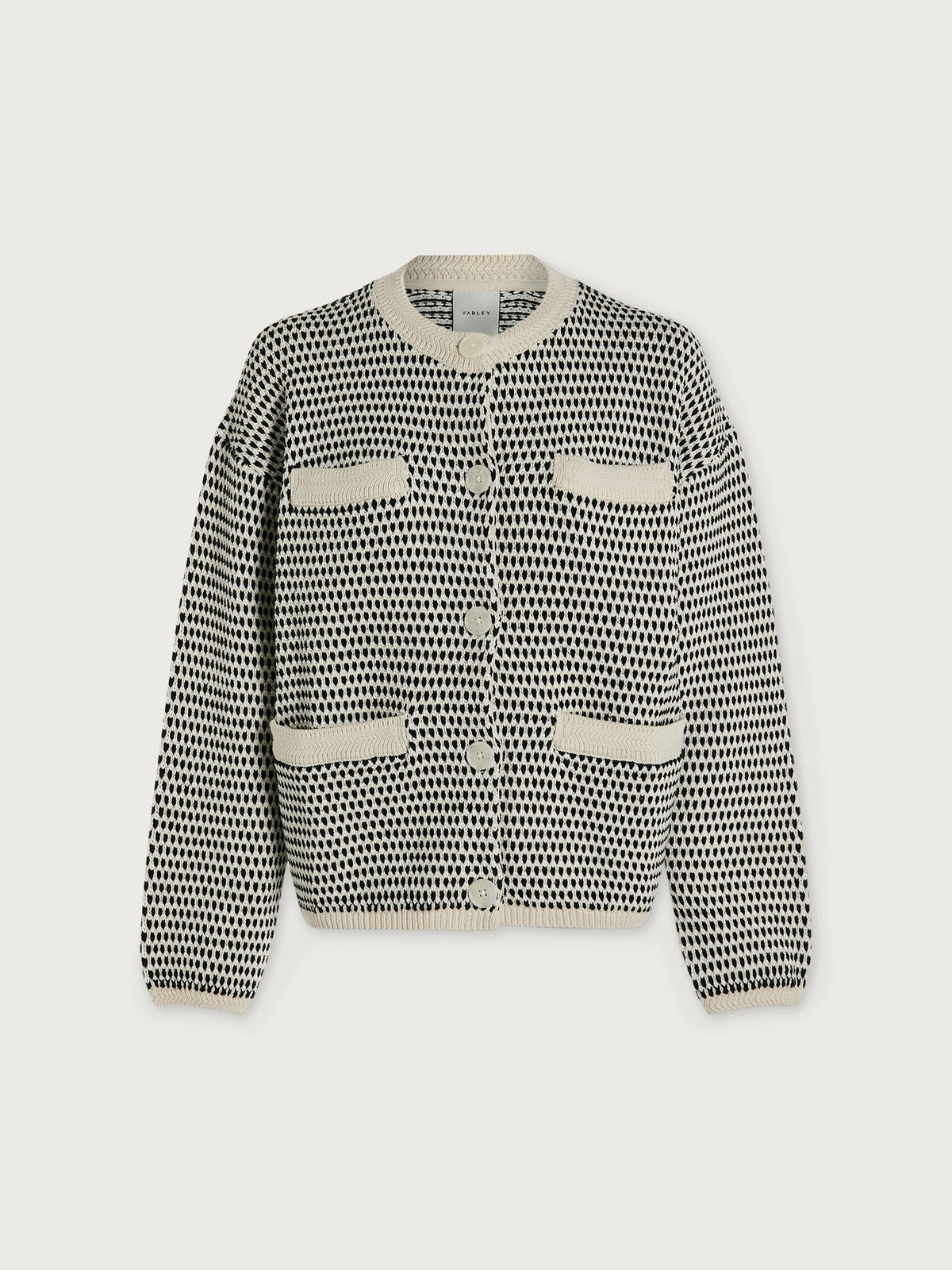 Tidewell Textured Cardigan Birch Multi Stitch - Varley