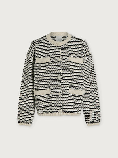 Tidewell Textured Cardigan Birch Multi Stitch - Varley