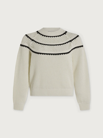 Padbury Pointelle Knit Sweater Egret - Varley